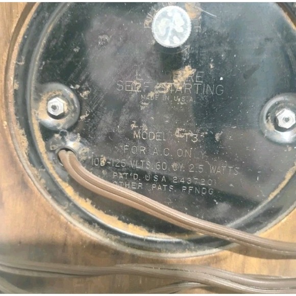 mcm 1964 "Mack" Lanshire Ceramic Electric Mantle Clock Vtg - Picture 5 of 5